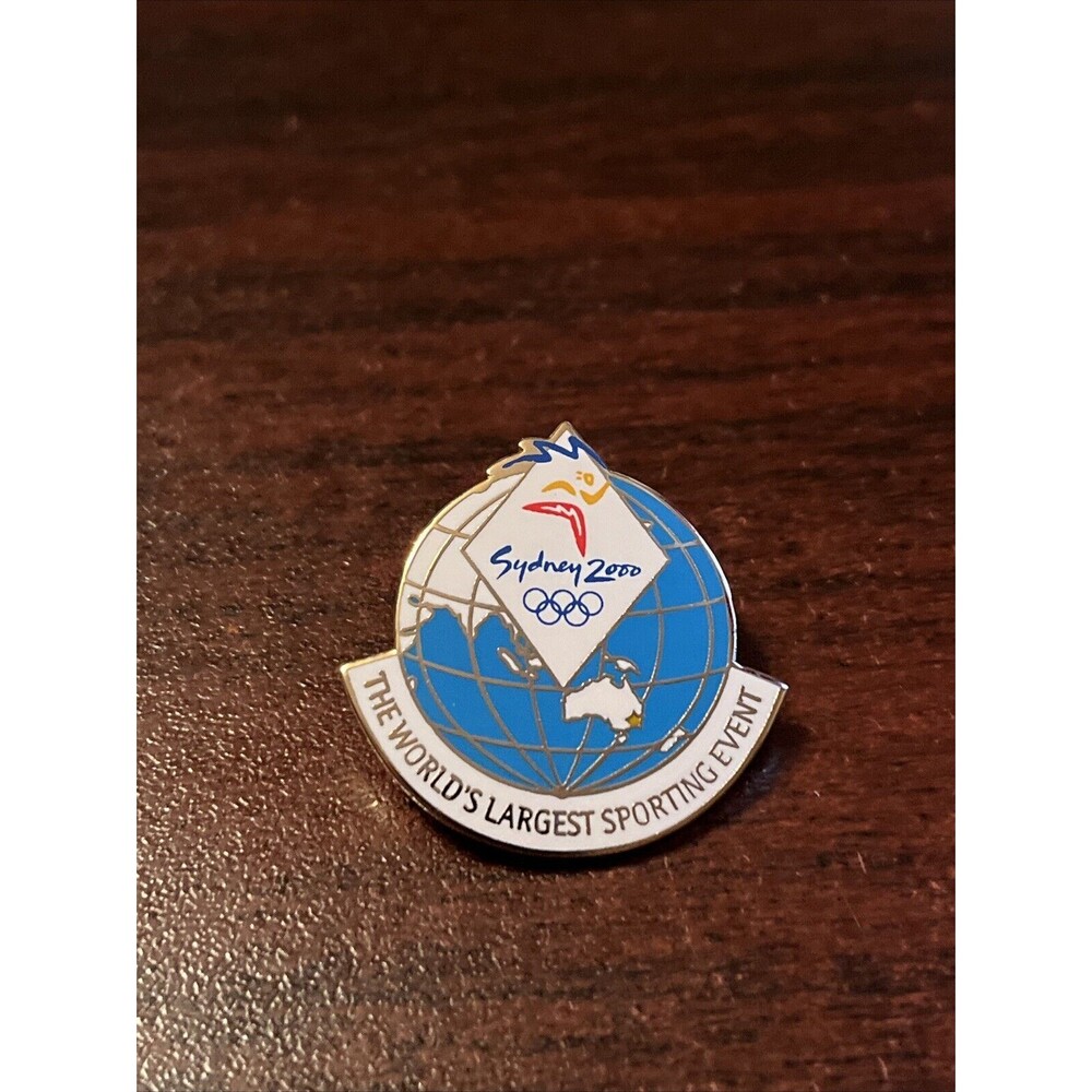 Vintage 2000 Sydney Australia Summer Olympics Globe Sporting Event Lapel Hat Pin